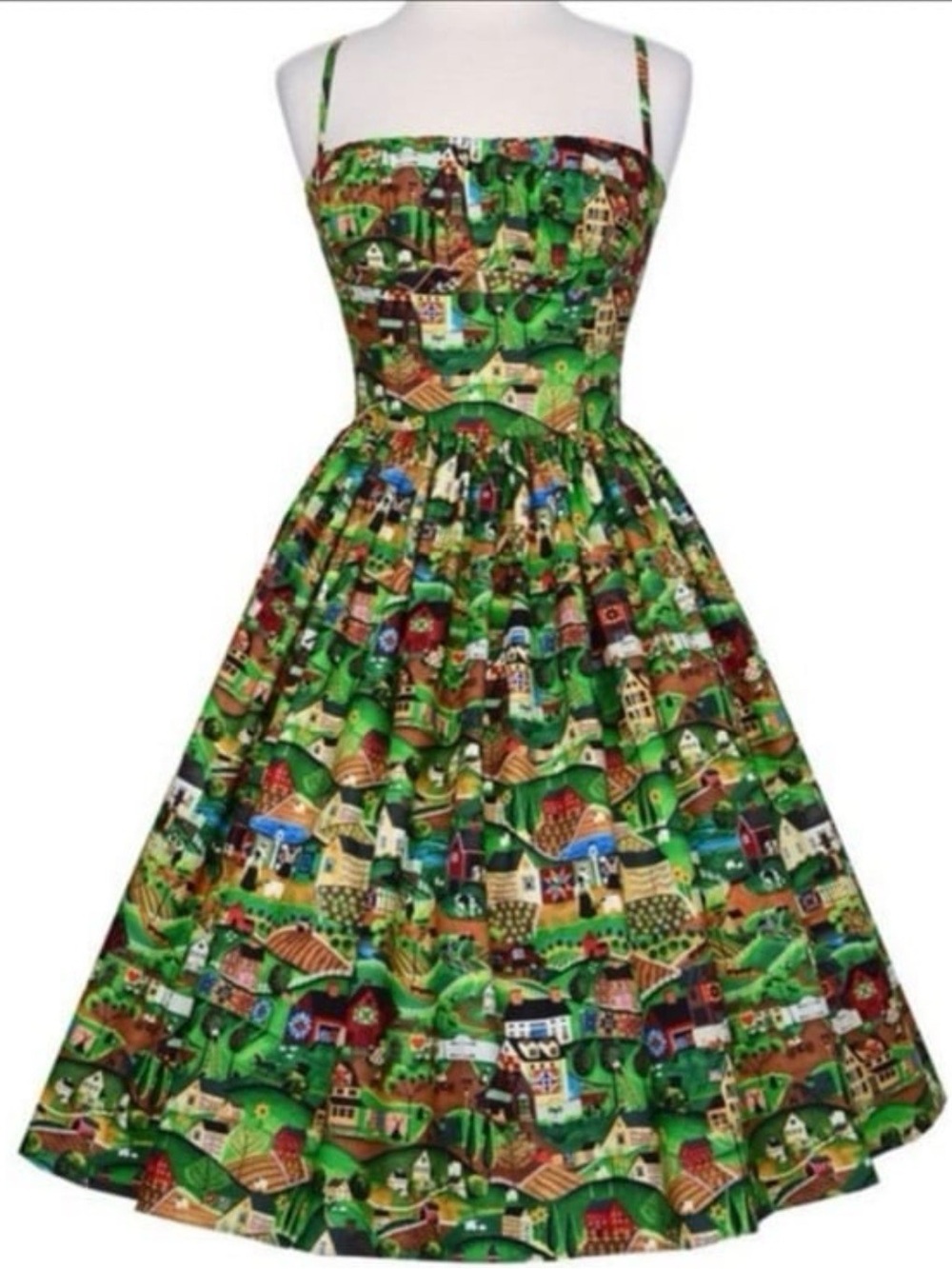 Bernie Dexter rare boutique collectible cotton heartland homestead village dress